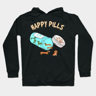 Happy Pills Dachshund Shirt, Dog Lover Gift Hoodie